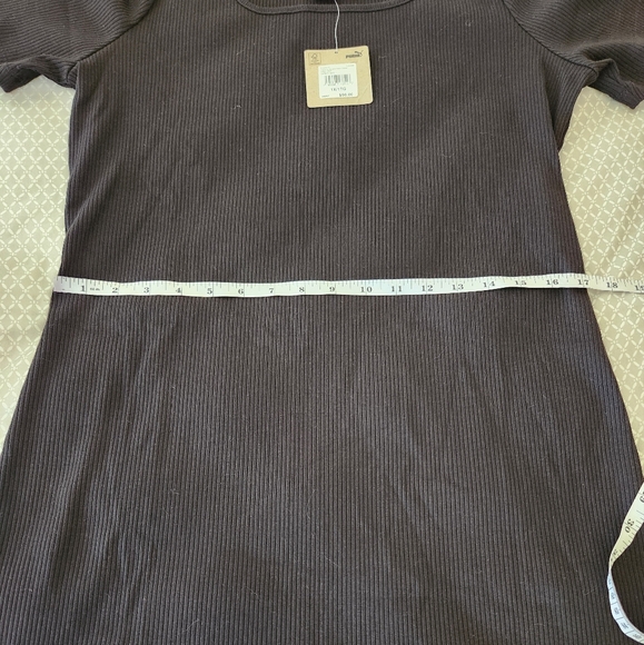 New 1X Puma Black Ribbed Square Neck Bodycon Dress - Picture 13 of 16